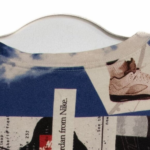 Jordan Air Mens Multicolored Shirt Graphic Print 360 Slam Dunk Short Sleeve 2XL - Picture 7 of 8